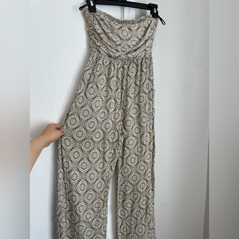 Forever 21 Patterned Strapless Jumpsuit - image 1